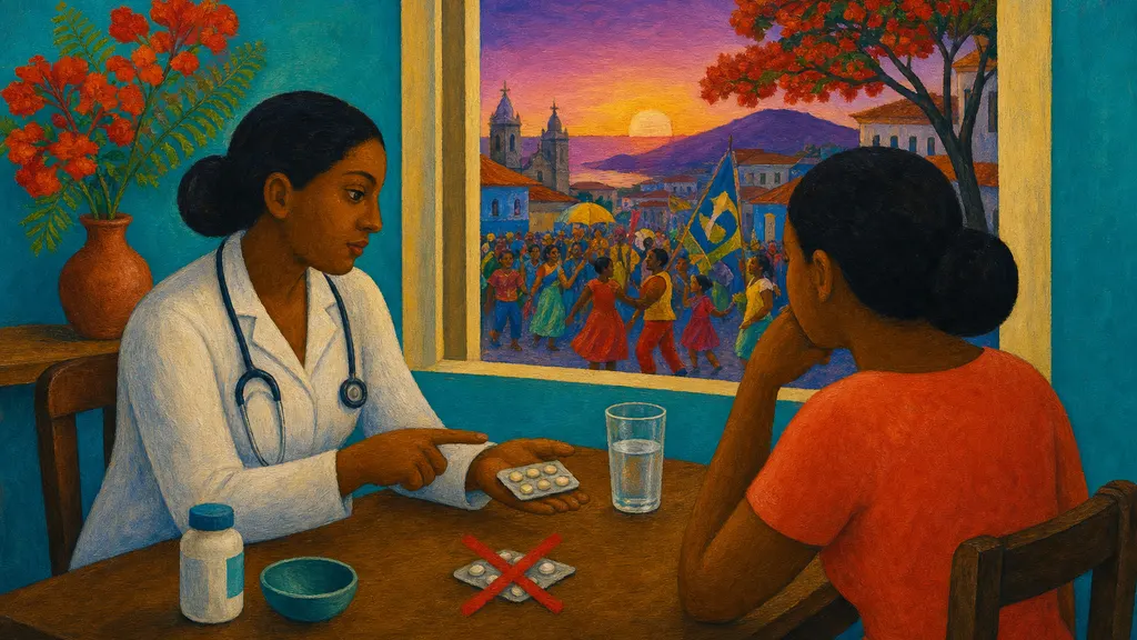 Pintura modernista colorida: Amoxicilina e antibióticos: quando fazem sentido (e quando não)
