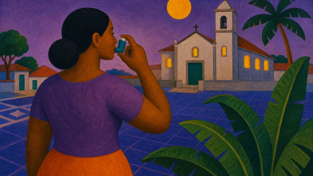 Pintura modernista colorida: Asma e chiado no peito: sinais e controle