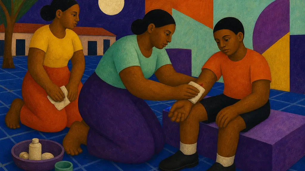 Pintura modernista colorida: Cortes e sangramentos: como estancar e quando suturar