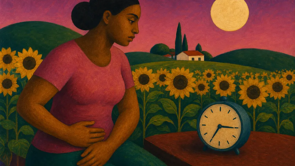 Pintura modernista colorida: Dor abdominal: quando pode ser apendicite, pancreatite ou algo grave