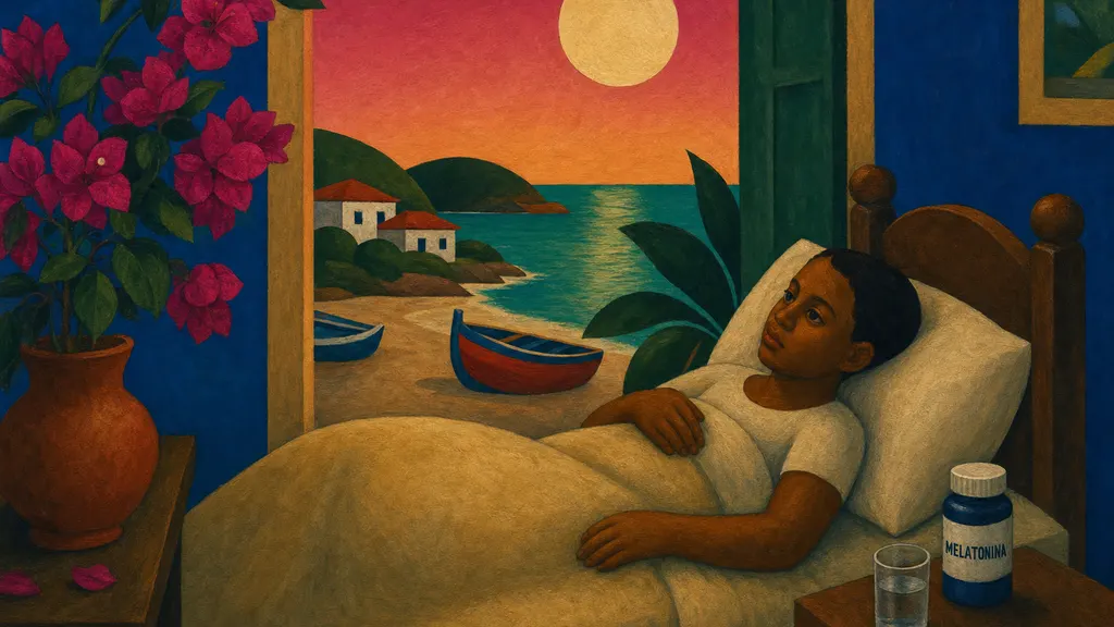 Pintura modernista colorida: Melatonina para dormir: o que a ciência diz