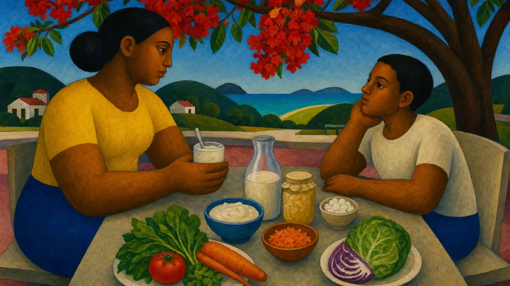 Pintura modernista colorida: Saúde intestinal: o que investigar e o que é exagero