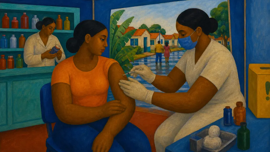 Pintura modernista colorida: Vacina da covid em 2026: quem deve tomar